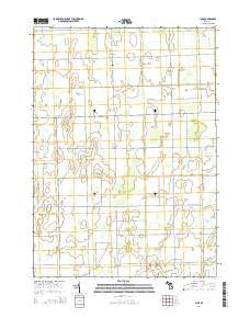 Juhl Michigan Historical topographic map, 1:24000 scale, 7.5 X 7.5 Minute, Year 2014
