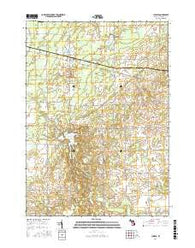 Juniata Michigan Current topographic map, 1:24000 scale, 7.5 X 7.5 Minute, Year 2017