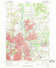 Kalamazoo Michigan Historical topographic map, 1:24000 scale, 7.5 X 7.5 Minute, Year 1967