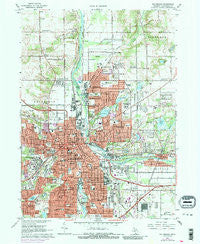 Kalamazoo Michigan Historical topographic map, 1:24000 scale, 7.5 X 7.5 Minute, Year 1967