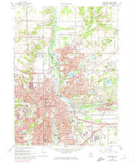 Kalamazoo Michigan Historical topographic map, 1:24000 scale, 7.5 X 7.5 Minute, Year 1967