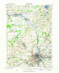 Kalamazoo Michigan Historical topographic map, 1:62500 scale, 15 X 15 Minute, Year 1916