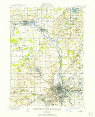 Kalamazoo Michigan Historical topographic map, 1:62500 scale, 15 X 15 Minute, Year 1916
