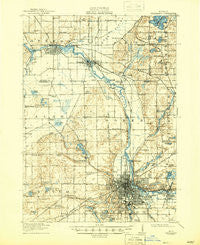 Kalamazoo Michigan Historical topographic map, 1:62500 scale, 15 X 15 Minute, Year 1918