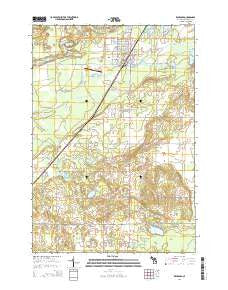Kalkaska Michigan Historical topographic map, 1:24000 scale, 7.5 X 7.5 Minute, Year 2014