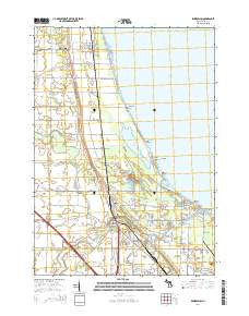 Kawkawlin Michigan Historical topographic map, 1:24000 scale, 7.5 X 7.5 Minute, Year 2014