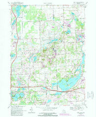 Kent Lake Michigan Historical topographic map, 1:24000 scale, 7.5 X 7.5 Minute, Year 1968