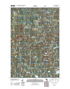 Kenton Michigan Historical topographic map, 1:24000 scale, 7.5 X 7.5 Minute, Year 2011