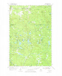 Kenton Michigan Historical topographic map, 1:62500 scale, 15 X 15 Minute, Year 1954