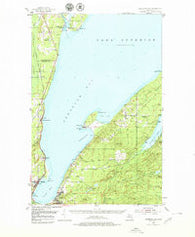 Keweenaw Bay Michigan Historical topographic map, 1:62500 scale, 15 X 15 Minute, Year 1954