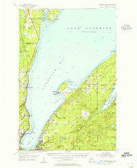 Keweenaw Bay Michigan Historical topographic map, 1:62500 scale, 15 X 15 Minute, Year 1954