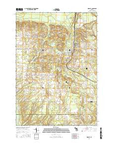 Kingsley Michigan Current topographic map, 1:24000 scale, 7.5 X 7.5 Minute, Year 2016