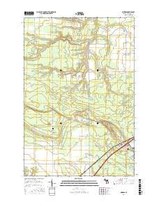 Kinross Michigan Current topographic map, 1:24000 scale, 7.5 X 7.5 Minute, Year 2017