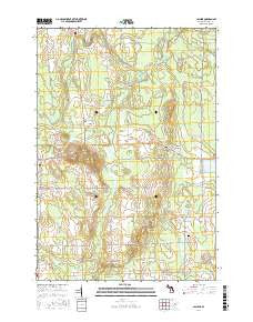 Lachine Michigan Current topographic map, 1:24000 scale, 7.5 X 7.5 Minute, Year 2017
