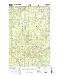 Ladoga Michigan Current topographic map, 1:24000 scale, 7.5 X 7.5 Minute, Year 2017