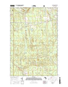 Ladoga Michigan Current topographic map, 1:24000 scale, 7.5 X 7.5 Minute, Year 2017
