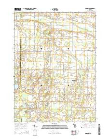 Laingsburg Michigan Historical topographic map, 1:24000 scale, 7.5 X 7.5 Minute, Year 2014