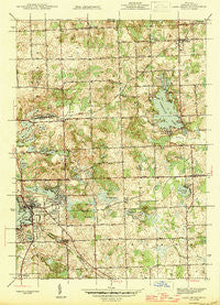 Lake Orion Michigan Historical topographic map, 1:24000 scale, 7.5 X 7.5 Minute, Year 1945