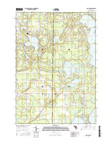 Lake Ann Michigan Current topographic map, 1:24000 scale, 7.5 X 7.5 Minute, Year 2017