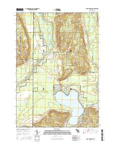 Lake Margrethe Michigan Historical topographic map, 1:24000 scale, 7.5 X 7.5 Minute, Year 2014
