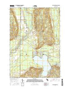 Lake Margrethe Michigan Current topographic map, 1:24000 scale, 7.5 X 7.5 Minute, Year 2017