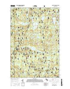 Lake Mitigwaki Michigan Current topographic map, 1:24000 scale, 7.5 X 7.5 Minute, Year 2016
