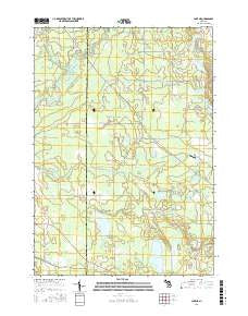 Lake NE Michigan Current topographic map, 1:24000 scale, 7.5 X 7.5 Minute, Year 2017