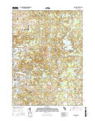 Lake Orion Michigan Current topographic map, 1:24000 scale, 7.5 X 7.5 Minute, Year 2017