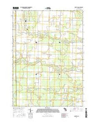 Lakefield Michigan Current topographic map, 1:24000 scale, 7.5 X 7.5 Minute, Year 2016