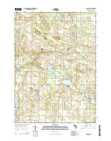 Langston Michigan Historical topographic map, 1:24000 scale, 7.5 X 7.5 Minute, Year 2014