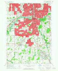 Lansing South Michigan Historical topographic map, 1:24000 scale, 7.5 X 7.5 Minute, Year 1965
