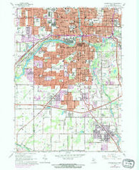 Lansing South Michigan Historical topographic map, 1:24000 scale, 7.5 X 7.5 Minute, Year 1965
