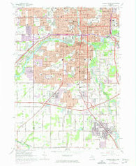 Lansing South Michigan Historical topographic map, 1:24000 scale, 7.5 X 7.5 Minute, Year 1965