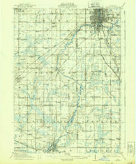 Lansing Michigan Historical topographic map, 1:62500 scale, 15 X 15 Minute, Year 1912