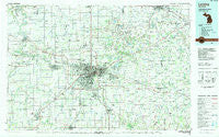 Lansing Michigan Historical topographic map, 1:100000 scale, 30 X 60 Minute, Year 1983