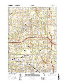 Lansing North Michigan Current topographic map, 1:24000 scale, 7.5 X 7.5 Minute, Year 2017