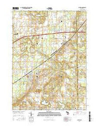 Lawton Michigan Current topographic map, 1:24000 scale, 7.5 X 7.5 Minute, Year 2016