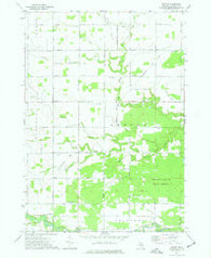 Leaton Michigan Historical topographic map, 1:24000 scale, 7.5 X 7.5 Minute, Year 1973