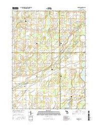 Leonidas Michigan Current topographic map, 1:24000 scale, 7.5 X 7.5 Minute, Year 2016