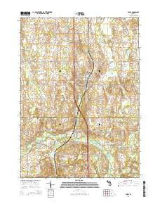 Leslie Michigan Historical topographic map, 1:24000 scale, 7.5 X 7.5 Minute, Year 2014
