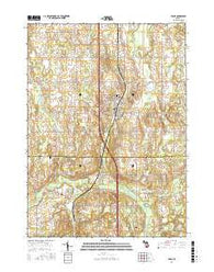 Leslie Michigan Current topographic map, 1:24000 scale, 7.5 X 7.5 Minute, Year 2017
