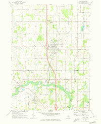 Leslie Michigan Historical topographic map, 1:24000 scale, 7.5 X 7.5 Minute, Year 1970
