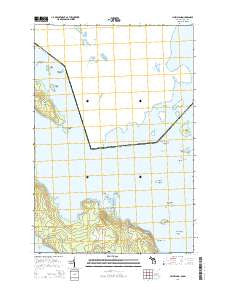 Lime Island Michigan Historical topographic map, 1:24000 scale, 7.5 X 7.5 Minute, Year 2014