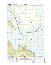Lime Island Michigan Current topographic map, 1:24000 scale, 7.5 X 7.5 Minute, Year 2017