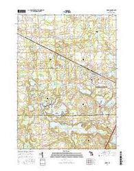 Linden Michigan Current topographic map, 1:24000 scale, 7.5 X 7.5 Minute, Year 2017