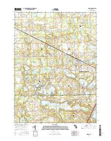 Linden Michigan Current topographic map, 1:24000 scale, 7.5 X 7.5 Minute, Year 2017