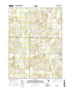 Litchfield Michigan Current topographic map, 1:24000 scale, 7.5 X 7.5 Minute, Year 2017