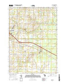 Loomis Michigan Current topographic map, 1:24000 scale, 7.5 X 7.5 Minute, Year 2017