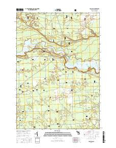 Loud Dam Michigan Current topographic map, 1:24000 scale, 7.5 X 7.5 Minute, Year 2016