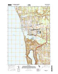 Ludington Michigan Current topographic map, 1:24000 scale, 7.5 X 7.5 Minute, Year 2017